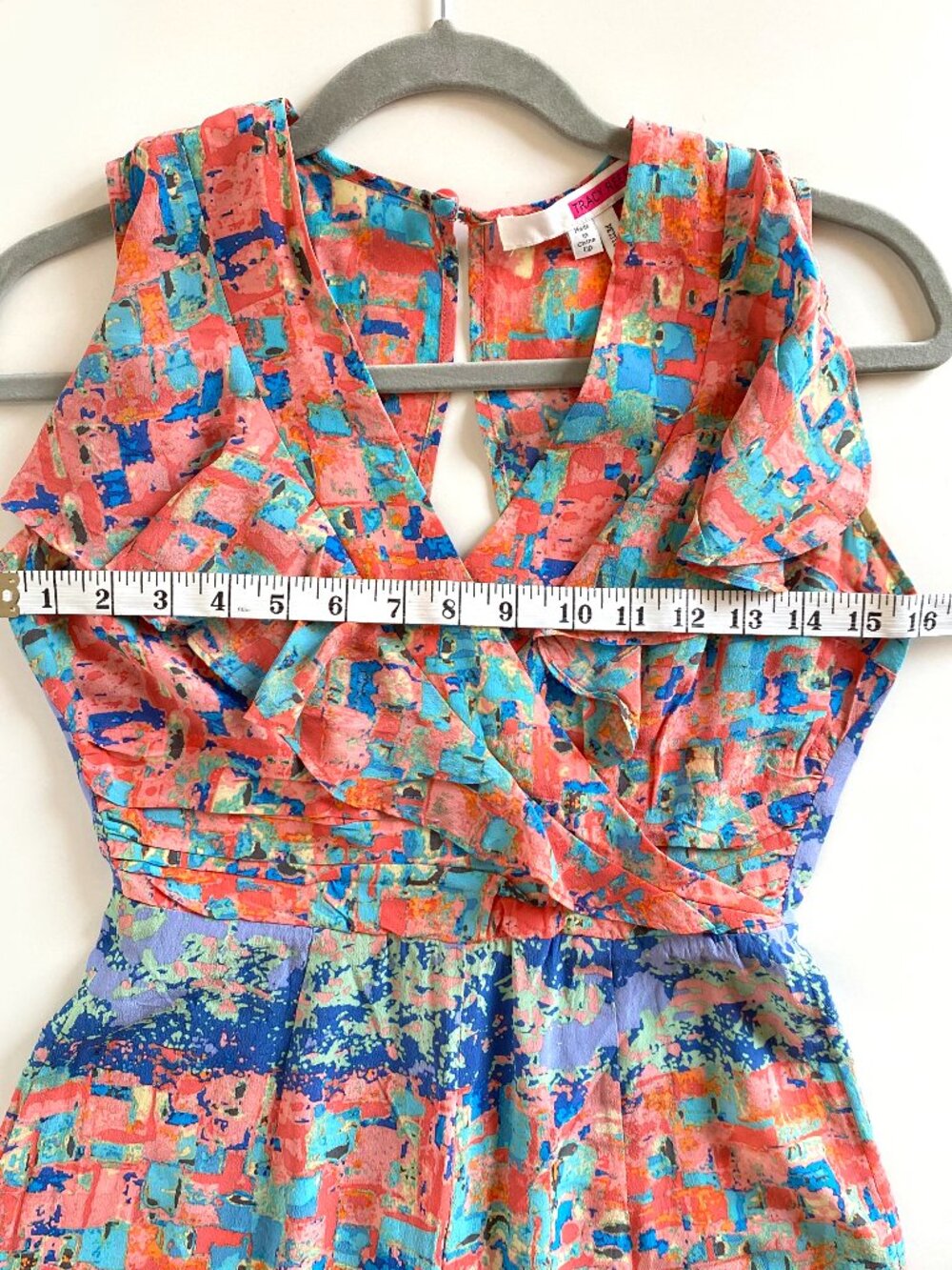 Tracy Reese Anthropologie 100 % Silk Manarola Jumpsuit Size 0 Petite Wide Leg - Picture 6 of 9